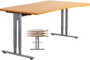 Opteam Adjustable I Frame Leg Wave Desk