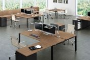 Glide – Italian Two Person Bench Desk with Returns