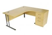 Desk High Pedestals in Beech