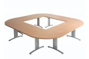 Arista Beech Lightweight Folding Semi-Circular Conference Table
