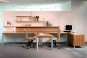Verdi workwall with shared desk return