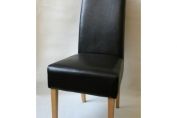 Soho leather dining black chair