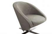 Cross base swivelling armchair
