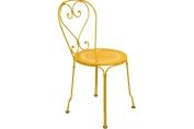A classically french metal bistro chair