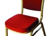 Aluminium stacking chair curved seat