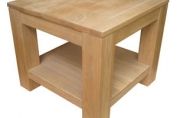 Saxon Oak Square Coffee Table with Shelf