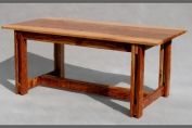 Coffee table in tiger oak
