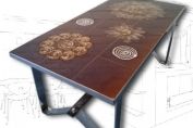 1960s Brown Tile Topped Coffee Table