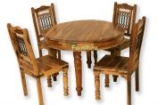 CIRC1 - Jali 110CM Round Dining Table Set