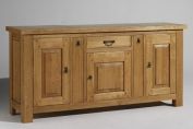 Sarlat Oak Sideboard 3 door 1 drawer 2 sliding wineracks  72411