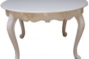 French Chateau White Painted Round Dining Table