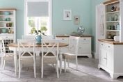 Odessa cotton and oak dining