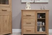 Opus Solid Oak Small Glazed Chest