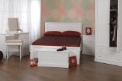 White double bed
