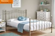 Louis Chrome Metal Bed Frame