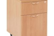 Initiative 2 Drawer Mobile Pedestal Beech