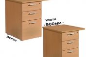 Buronomic Opteam Desk High Pedestal 600 & 800mm Deep