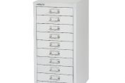 Bisley 10 Drawer Silver Non-Locking Multi-Drawer Cabinet