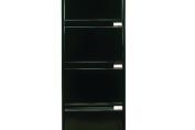 Bisley Black Four-Drawer Filing Cabinet