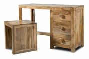 Dakota Light Mango Dressing Table With Stool