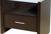 Denver 1 Drawer Glass Top Bedside Cabinet