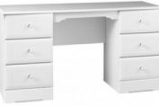 Painted White Double Pedestal Dressing Table
