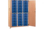 x + Jemini Storage Cupboard 48-Tray Beech TC48TC