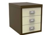 Bisley Non-Locking Multi-Drawer Cabinet 3 Drawer Coffee Cream BY47767