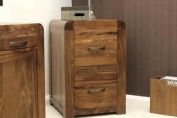 Shiro Walnut Two Drawer Filing Cabinet