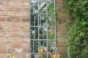 Outdoor Mirror, Galvanised Trellis Acrylic Garden Mirror