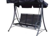 Black Garden 3 Seats Swings