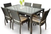 Phuket Rattan Rectangular 6 Seat Dining Set