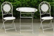 Gigi Bistro Set- Cream Metal