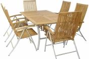 Livorno 6 Seater Extension Garden Furniture Recliner Set