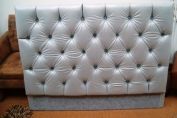 Deep buttoned headboard