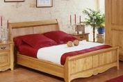 Bordeaux Oak Sleigh Bed, low footboard 5'0'' standard king