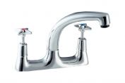 Deva Chrome Cross Handle Deck Mounted Kitchen Sink Mixer Tap 187X