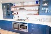 Blue lacquered kitchen
