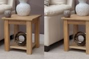 Forest Zen Pair of Oak Lamp Tables