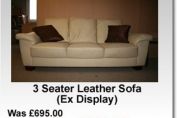 3 seater leather sofa