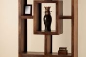 Mango Walnut Tall Open Bookcase/Shelving Unit