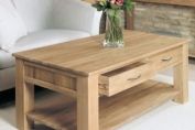 Mobel Oak Four Drawer Coffee Table