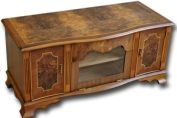 Burr Walnut Large Serpentine TV Stand