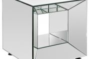 MIRRORED CUBE LAMP TABLE