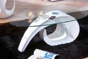 COISA MODERN CLEAR GLASS TOP COFFEE TABLE