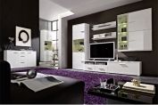 Nevada living room furniture set in white gloss