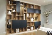 STYLISH BLACK & OAK LOUNGE FURNITURE