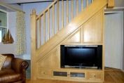 Understairs media cabinet