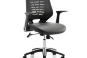 Relay Task Operator Chair Bonded Leather Seat Black Back With Arms Ref OP000117