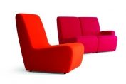 Red office soft seating